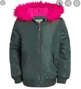 Calvin Klein CK bomber jacket fur fleece coat girls cy
